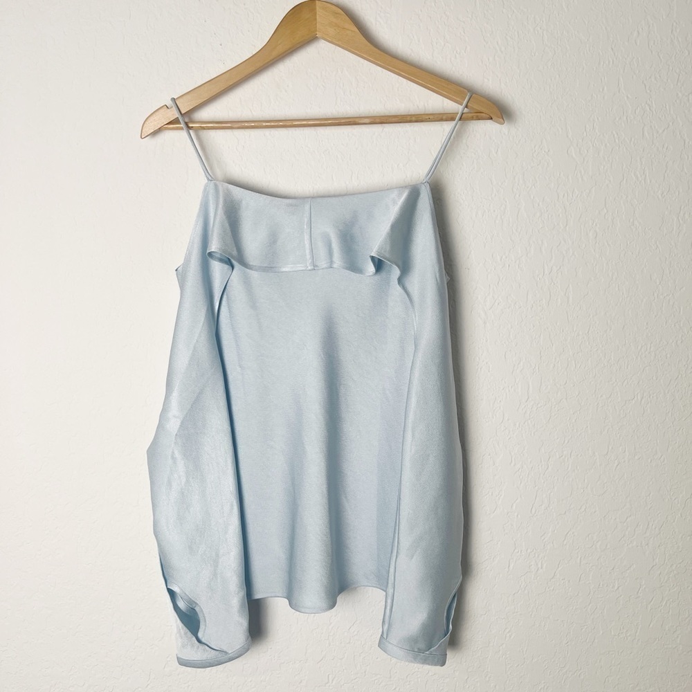 JONATHAN SIMKHAI DIANE SATIN OFF SHOULDER TOP - Picture 6 of 7